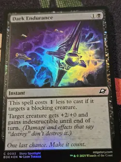 DARK ENDURANCE INSTANT MTG EOE NM-M Edge of Eternities Common #93 - Image 1