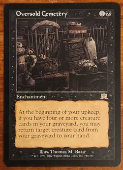 Oversold Cemetery MtG Onslaught LP Magic The Gathering - Image 1