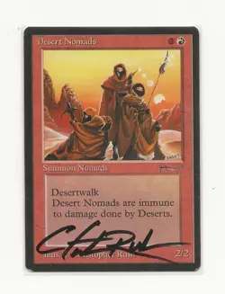 DESERT NOMADS Signed Christopher Rush Magic ARABIAN NIGHTS Magic EX / LP MTG - Image 1