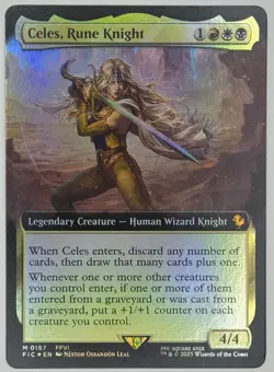 Celes, Rune Knight (Extended Art) 167 MTG Commander: FINAL FANTASY M NM - Image 1