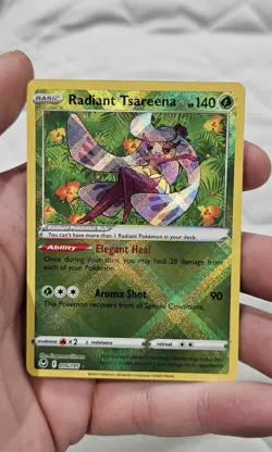 Pokemon TCG Radiant Tsareena Silver Tempest 016/195 Holo Radiant Rare - Image 1