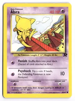 Pokemon Team Rocket Abra 49/82 Common Unlimited - Image 1