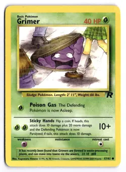 Pokemon Team Rocket Grimer 57/82 Common Unlimited - Image 1