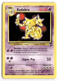Pokemon Base Set 2 Kadabra 46/130 Uncommon - Image 1