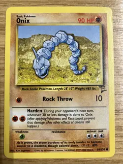 Onix 2nd Edition 84/130 Pokemon Card - Near Mint - Image 1