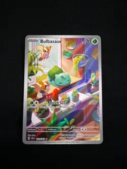 NM Bulbasaur 143/142 SV07 Stellar Crown IR Rare Full Art Nintendo Pokemon Card - Image 1