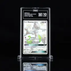 2019 POKEMON SUN & MOON HIDDEN FATES #SV59 FULL ART/MEWTWO GX TAG 10 - Image 2