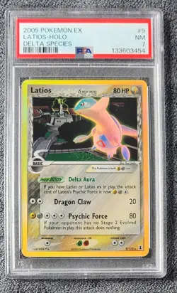 2005 POKEMON EX DELTA SPECIES #9/113 LATIOS-HOLO PSA 7 - Image 1