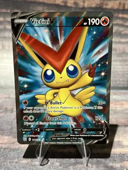 Victini V (Full Art) 144/163 Ultra Rare SWSH05: Battle Styles Pokemon Card - Image 1