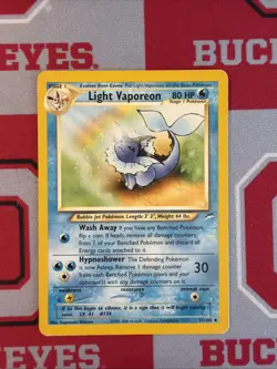 Pokemon TCG Light Vaporeon Neo Destiny 52/105 Regular Uncommon Card MP - Image 1