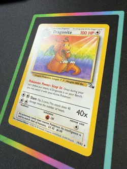 Dragonite 19/62 Fossil Rare 100 HP Stage 2 Regular Pokemon TCG Card English - Image 2