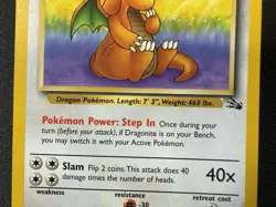 Dragonite 19/62 Fossil Rare 100 HP Stage 2 Regular Pokemon TCG Card English - Image 5