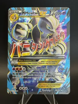 Pokemon TCG M Mewtwo EX Mega Full Art Ultra Rare Holo 159/162 Breakthrough HP230 - Image 1
