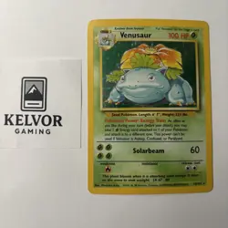 Pokemon Cards Venusaur 15/102 Base Set Unlimited Holo Holo Rare - Image 1