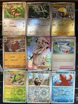 Rare Sexy Anime Waifu Card and 8 Holographic pokemon cards - Image 1