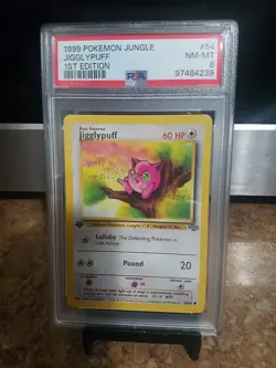 1999 Pokemon Jungle Jigglypuff 1st Edition Psa 8 - Image 1