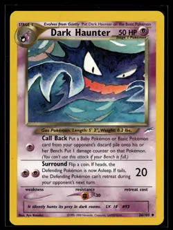 Pokemon TCG Neo Destiny #036/105 Dark Haunter - Image 1