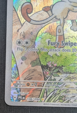 Meowth 106/094 Phantasmal Flames Pokemon Illustration Rare Holo B - Image 5