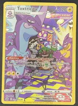 Toxtricity GG09/GG70 Pokemon TCG Crown Zenith: Galarian Gallery Ultra Rare NM - Image 1