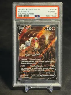 Pokemon Entei V GG36/GG70 Crown Zenith Galarian Gallery Ultra Rare Holo PSA 10 - Image 1