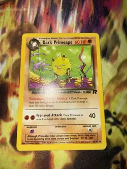 Dark Primeape 43/82 Uncommon Team Rocket Pokemon Unlimited Lightly Played - Image 1