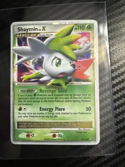 Pokemon TCG Shaymin LV.X 127/127 Platinum Holo Rare Card - Image 1