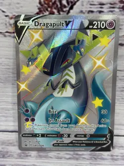 Dragapult V SWSH096 BLACK STAR PROMO SHINY HOLO RARE Pokemon TCG Single - Image 1