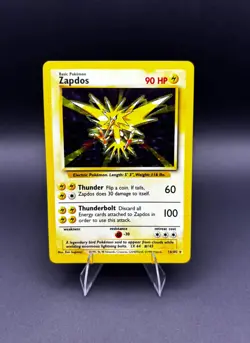 Pokemon Zapdos 16/102 - 1999 Base Set Holo- Vintage - Image 1