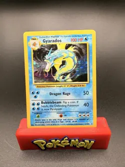 Rare! Pokemon Gyarados Holo Rare Base Set Unlimited 6/102 Vintage MP - Image 1