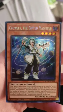 Crowley The Gifted Magistus 1st Edition Secret Rare NM BLMM-EN044 Yu-Gi-Oh - Image 1