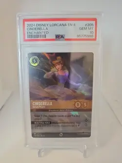 Disney Lorcana Cinderella Melody Weaver Enchanted Card 205/204 PSA 10 - Image 1