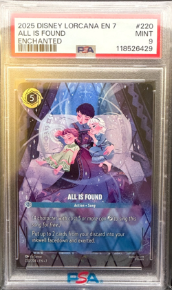 Disney Lorcana - All is Found - Enchanted - PSA 9 - Image 1