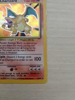 Pokemon TCG Charizard Card 4/102 WOTC 1999 Rare Holo Base Set - Image 2