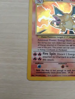 Pokemon TCG Charizard Card 4/102 WOTC 1999 Rare Holo Base Set - Image 3