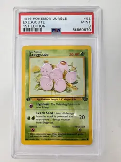 Exeggcute 1999 Jungle 1st Edition 52/64 PSA 9 Pokemon Card - Image 1