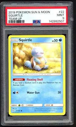 Pokemon Cards - PSA 9 Squirtle 22/181 - Team Up - MINT - PSA9 - Image 1