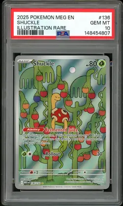 PSA 10 GEM MINT Shuckle 136 Mega Evolution Pokemon Card - Image 1
