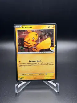 Pokemon TCG Pikachu Holo 30th Anniversary Promo Card - Image 1