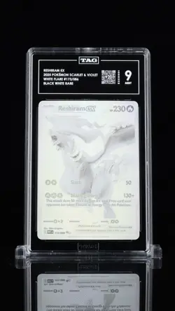 2025 Pokemon SV White Flare 173/086 Reshiram EX Black White Rare TAG 9 (926) - Image 1