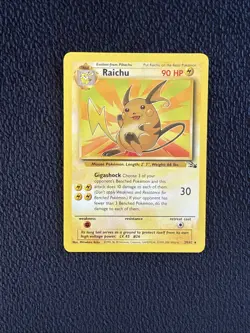 Pokemon Card - Raichu Fossil 29/62 Rare NON-holo - Image 1