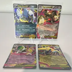 4 Card Lot Pokemon Mega EX Holo Mega Absol Gardevoir Manectric Lopunny NM - Image 3
