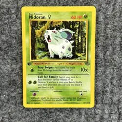 VTG Pokemon Jungle 1st Ed Nidoran Female # 57/64 Common NM - Image 1