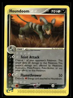 Pokemon TCG Dragon #34/97 Houndoom - Image 1