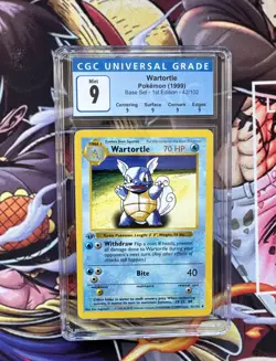 Pokemon - Base Set 1st Edit. 1999 Shadowless "WARTORTLE" CGC 9 Mint #42/102. - Image 1