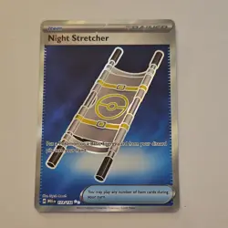 Pokemon Night Stretcher 123/132 Me01 Mega Evolution Rare Holo Trainer Item Card - Image 1
