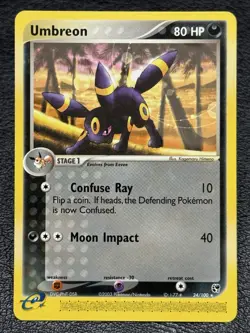 Umbreon 24/100 - Non Holo Rare - Vintage Pokemon TCG: EX Sandstorm - LP - Image 1