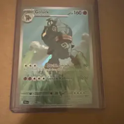 Pokemon TCG Golurk 123/086 Illustration Rare Full Art Holo Sv: Black Bolt NM - Image 1