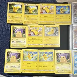 Pokemon Pikachu Card Lot - 10 Basic Regular Pokemon TCG Cards English Card Stock - Image 1