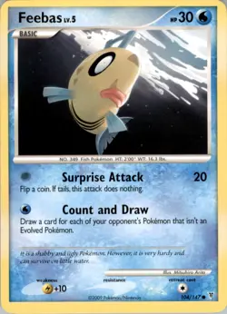 Feebas Common Supreme Victors 104 LP Pokemon - Image 1