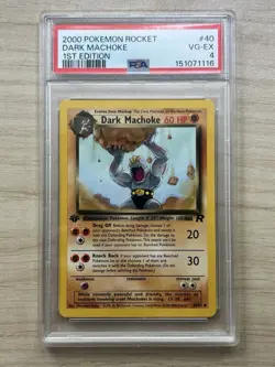 Pokemon TCG Dark Machoke Team Rocket 1st Edition 40/82 PSA 4 2000 - Image 1